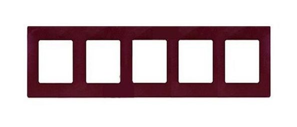 Рамка 5 постов ETIKA, сливовый