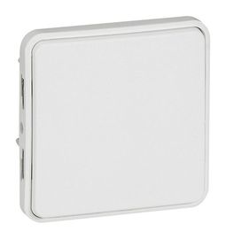 Переключатель 1-клавишный PLEXO 55, скрытый монтаж, белый